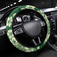 Moss Green Tropical Christmas Hawaii Tapa Steering Wheel Cover Aloha Santa Drink Party - Polynesian Pride