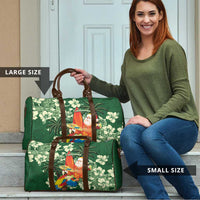 Moss Green Tropical Christmas Hawaii Tapa Travel Bag Aloha Santa Drink Party - Polynesian Pride