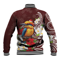 Felis Pasgua Guam Baseball Jacket Christmas Sihek Kingfisher with Guasali LT7 - Polynesian Pride