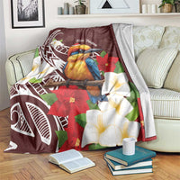 Felis Pasgua Guam Blanket Christmas Sihek Kingfisher with Guasali LT7 Crimson - Polynesian Pride