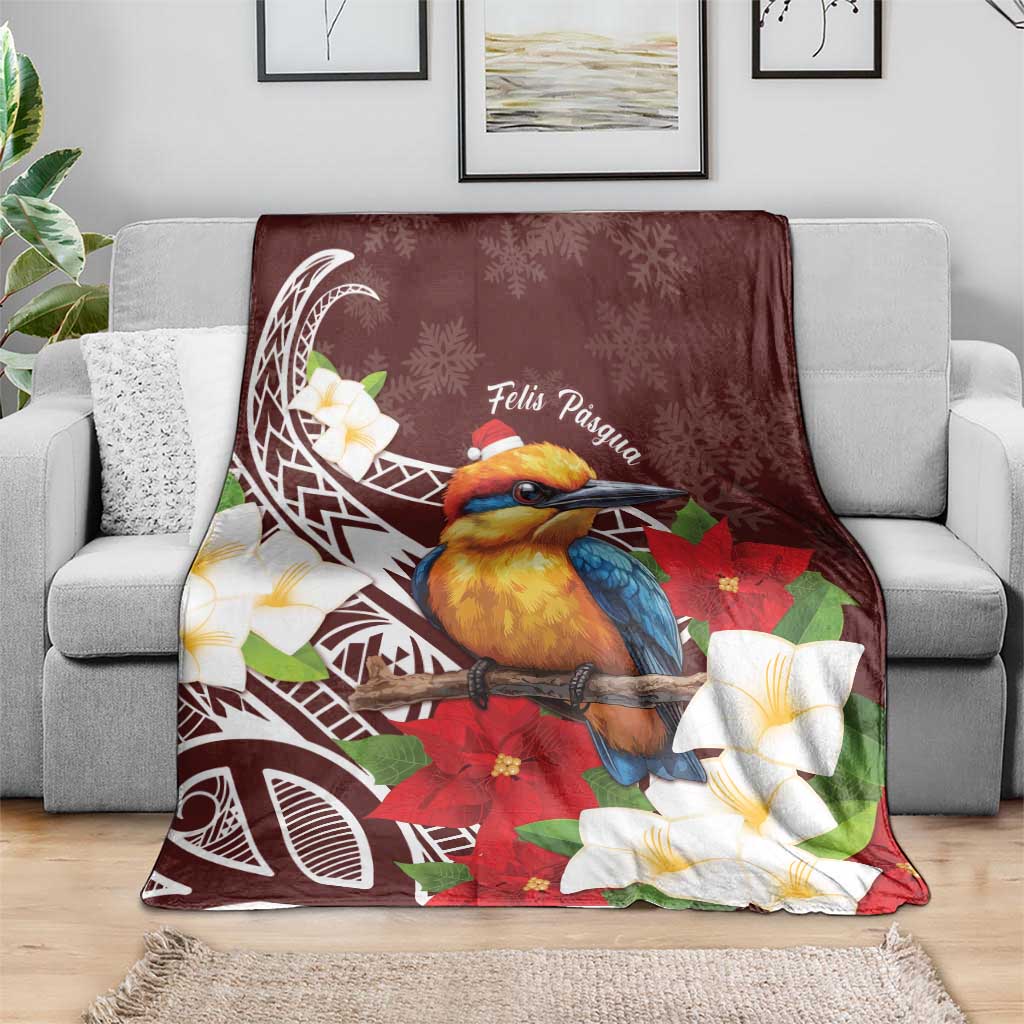 Felis Pasgua Guam Blanket Christmas Sihek Kingfisher with Guasali LT7 - Polynesian Pride