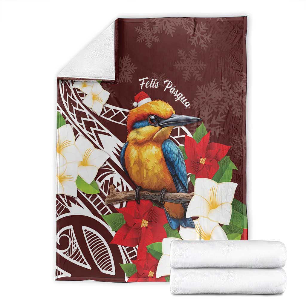 Felis Pasgua Guam Blanket Christmas Sihek Kingfisher with Guasali LT7 - Polynesian Pride
