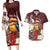 Felis Pasgua Guam Couples Matching Long Sleeve Bodycon Dress and Hawaiian Shirt Christmas Sihek Kingfisher with Guasali