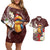 Felis Pasgua Guam Couples Matching Off Shoulder Short Dress and Hawaiian Shirt Christmas Sihek Kingfisher with Guasali