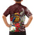 Felis Pasgua Guam Family Matching Off Shoulder Short Dress and Hawaiian Shirt Christmas Sihek Kingfisher with Guasali