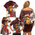 Felis Pasgua Guam Family Matching Off Shoulder Short Dress and Hawaiian Shirt Christmas Sihek Kingfisher with Guasali