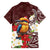 Felis Pasgua Guam Family Matching Off Shoulder Short Dress and Hawaiian Shirt Christmas Sihek Kingfisher with Guasali