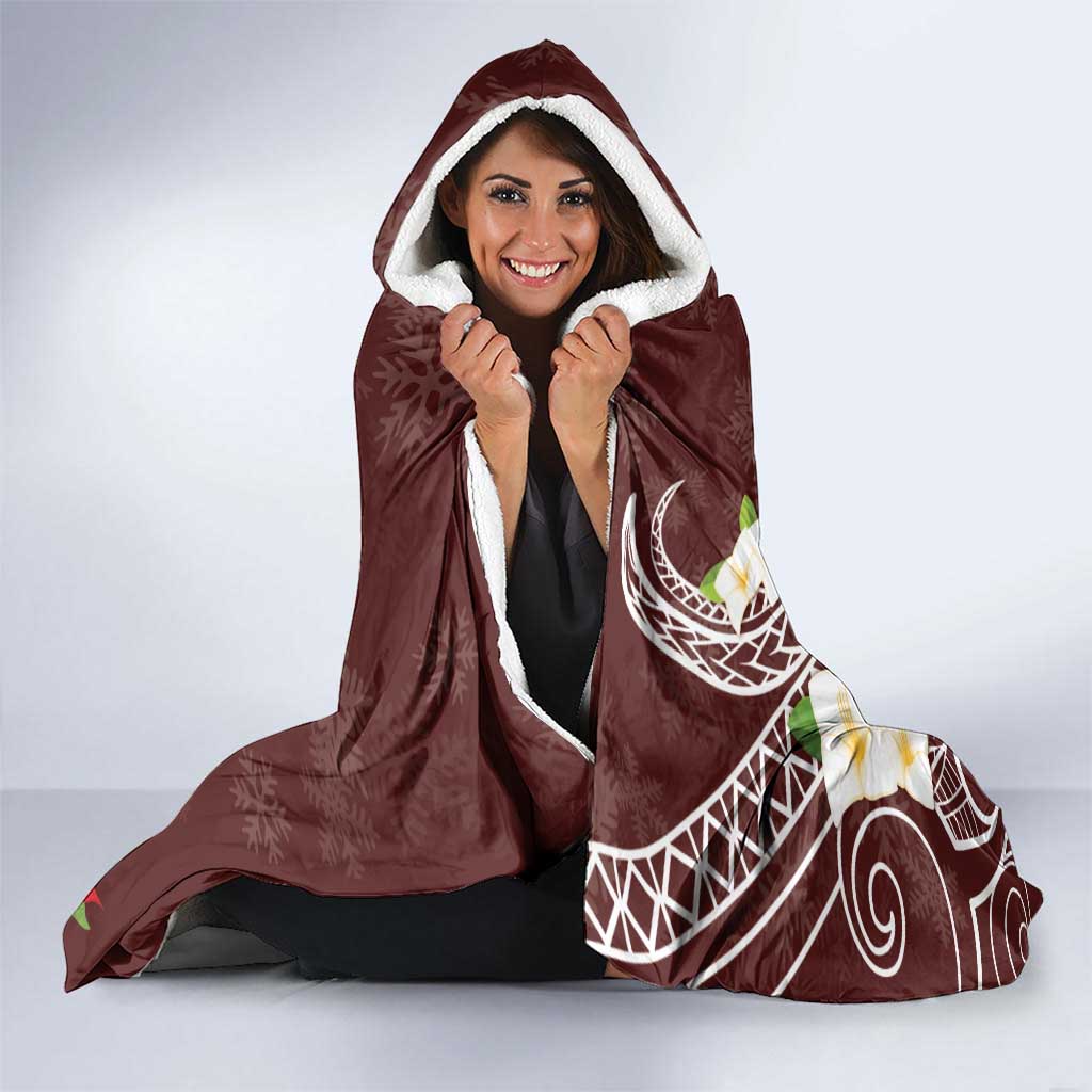 Felis Pasgua Guam Hooded Blanket Christmas Sihek Kingfisher with Guasali LT7 - Polynesian Pride