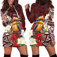 Felis Pasgua Guam Hoodie Dress Christmas Sihek Kingfisher with Guasali LT7 - Polynesian Pride