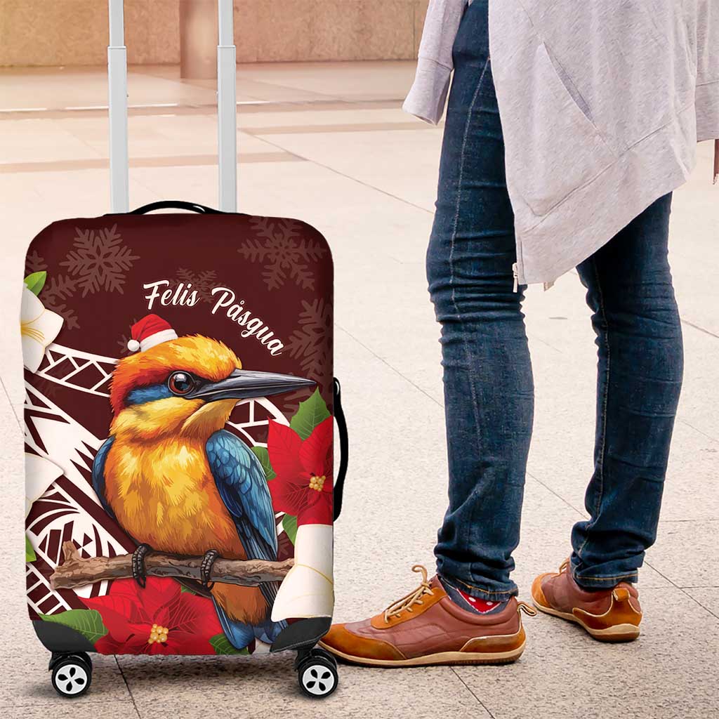 Felis Pasgua Guam Luggage Cover Christmas Sihek Kingfisher with Guasali