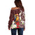 Felis Pasgua Guam Off Shoulder Sweater Christmas Sihek Kingfisher with Guasali