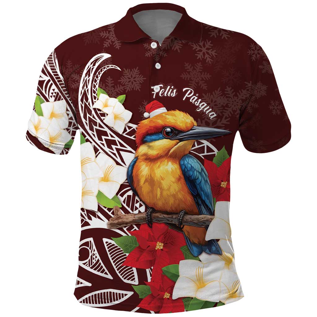 Felis Pasgua Guam Polo Shirt Christmas Sihek Kingfisher with Guasali