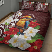 Felis Pasgua Guam Quilt Bed Set Christmas Sihek Kingfisher with Guasali LT7 - Polynesian Pride