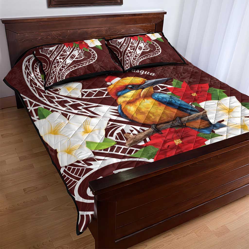 Felis Pasgua Guam Quilt Bed Set Christmas Sihek Kingfisher with Guasali LT7 - Polynesian Pride