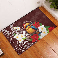 Felis Pasgua Guam Rubber Doormat Christmas Sihek Kingfisher with Guasali LT7 - Polynesian Pride