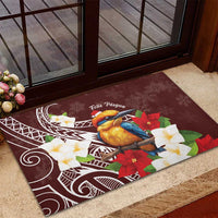 Felis Pasgua Guam Rubber Doormat Christmas Sihek Kingfisher with Guasali LT7 - Polynesian Pride