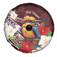 Felis Pasgua Guam Spare Tire Cover Christmas Sihek Kingfisher with Guasali LT7 - Polynesian Pride