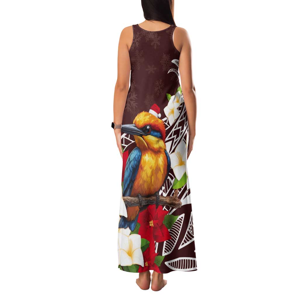 Felis Pasgua Guam Tank Maxi Dress Christmas Sihek Kingfisher with Guasali LT7 - Polynesian Pride