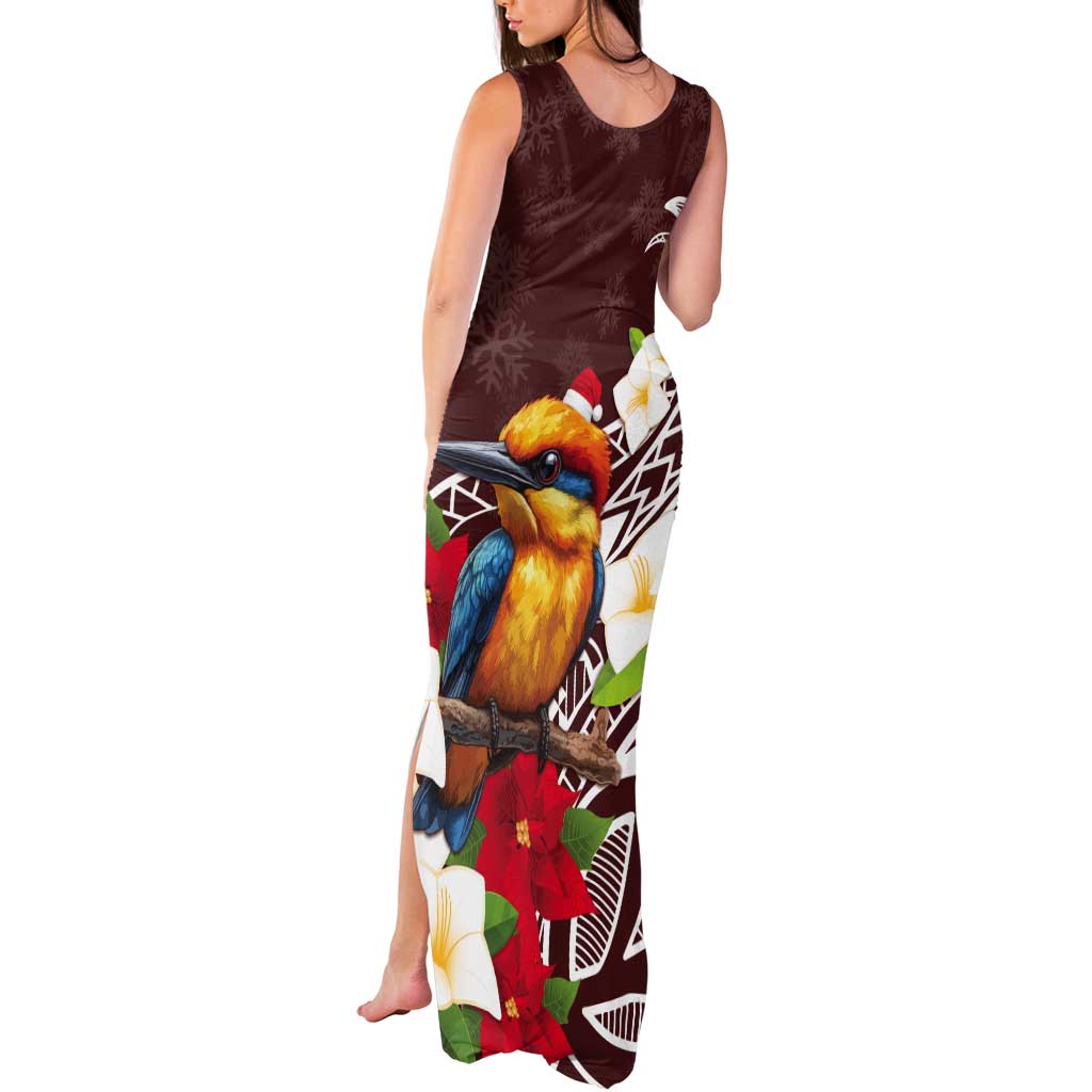 Felis Pasgua Guam Tank Maxi Dress Christmas Sihek Kingfisher with Guasali LT7 - Polynesian Pride