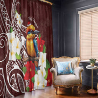 Felis Pasgua Guam Window Curtain Christmas Sihek Kingfisher with Guasali LT7 - Polynesian Pride