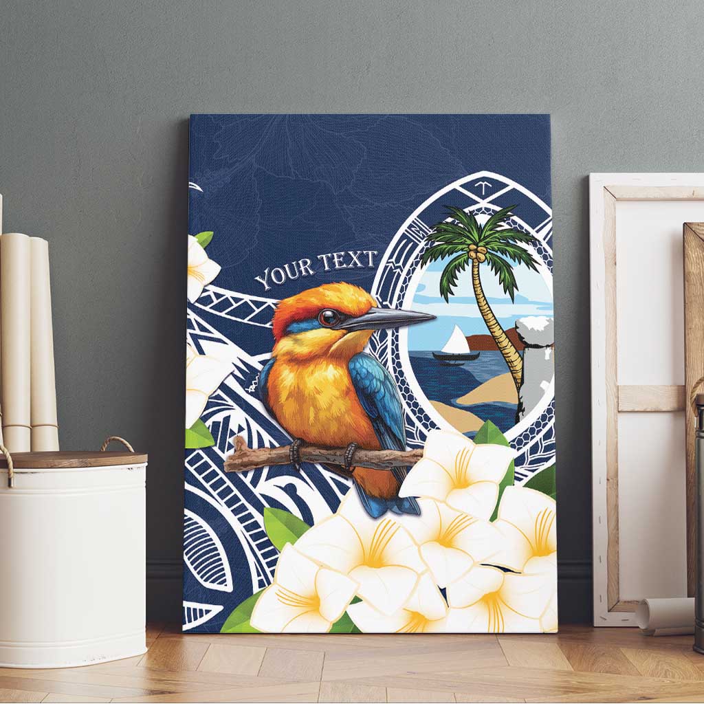 Hafa Adai Guam Canvas Wall Art Sihek Guam Kingfisher with Guasali LT7 - Polynesian Pride