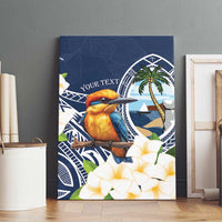 Hafa Adai Guam Canvas Wall Art Sihek Guam Kingfisher with Guasali LT7 - Polynesian Pride