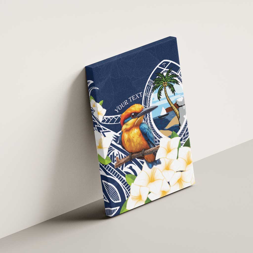 Hafa Adai Guam Canvas Wall Art Sihek Guam Kingfisher with Guasali LT7 - Polynesian Pride