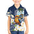 Hafa Adai Guam Family Matching Off The Shoulder Long Sleeve Dress and Hawaiian Shirt Sihek Guam Kingfisher with Guasali