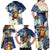 Hafa Adai Guam Family Matching Off Shoulder Maxi Dress and Hawaiian Shirt Sihek Guam Kingfisher with Guasali