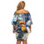 Hafa Adai Guam Family Matching Off Shoulder Short Dress and Hawaiian Shirt Sihek Guam Kingfisher with Guasali