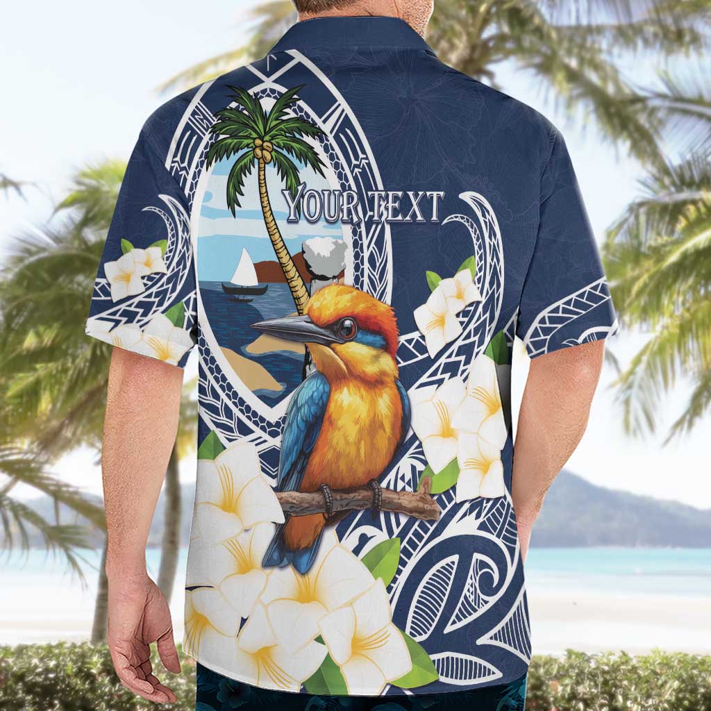 Hafa Adai Guam Hawaiian Shirt Sihek Guam Kingfisher with Guasali LT7 - Polynesian Pride