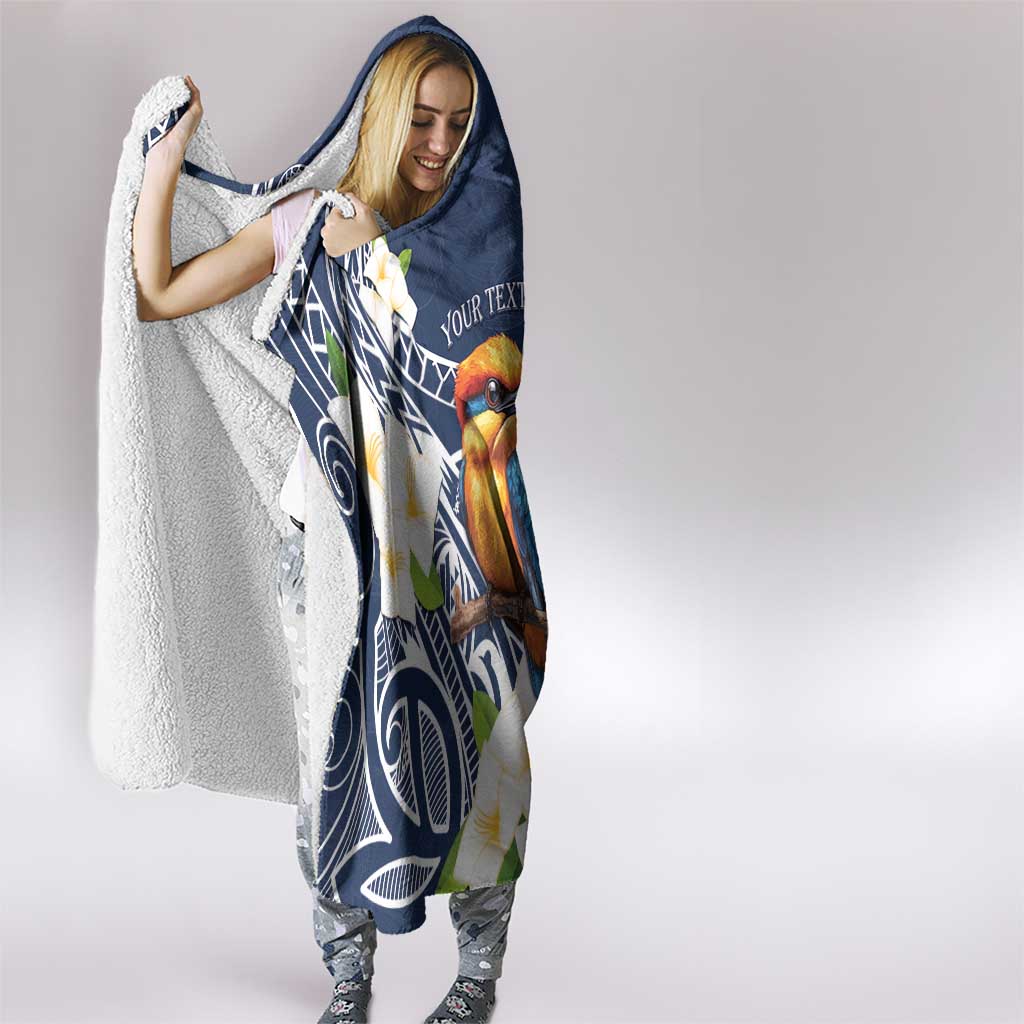 Hafa Adai Guam Hooded Blanket Sihek Guam Kingfisher with Guasali LT7 - Polynesian Pride