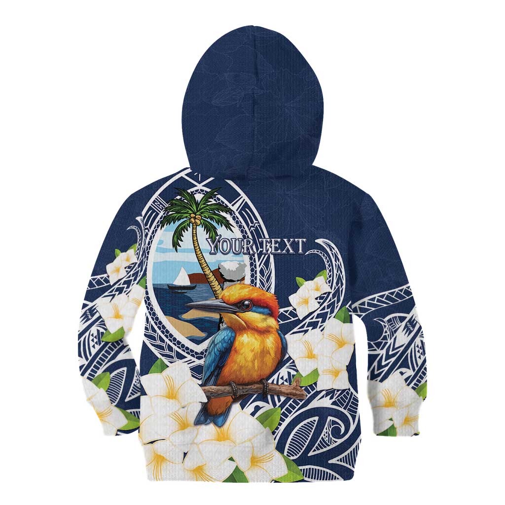 Hafa Adai Guam Kid Hoodie Sihek Guam Kingfisher with Guasali