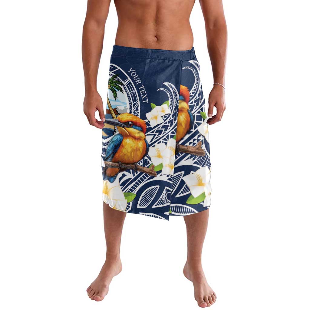 Hafa Adai Guam Lavalava Sihek Guam Kingfisher with Guasali LT7 Navy Blue - Polynesian Pride