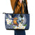 Hafa Adai Guam Leather Tote Bag Sihek Guam Kingfisher with Guasali