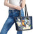 Hafa Adai Guam Leather Tote Bag Sihek Guam Kingfisher with Guasali