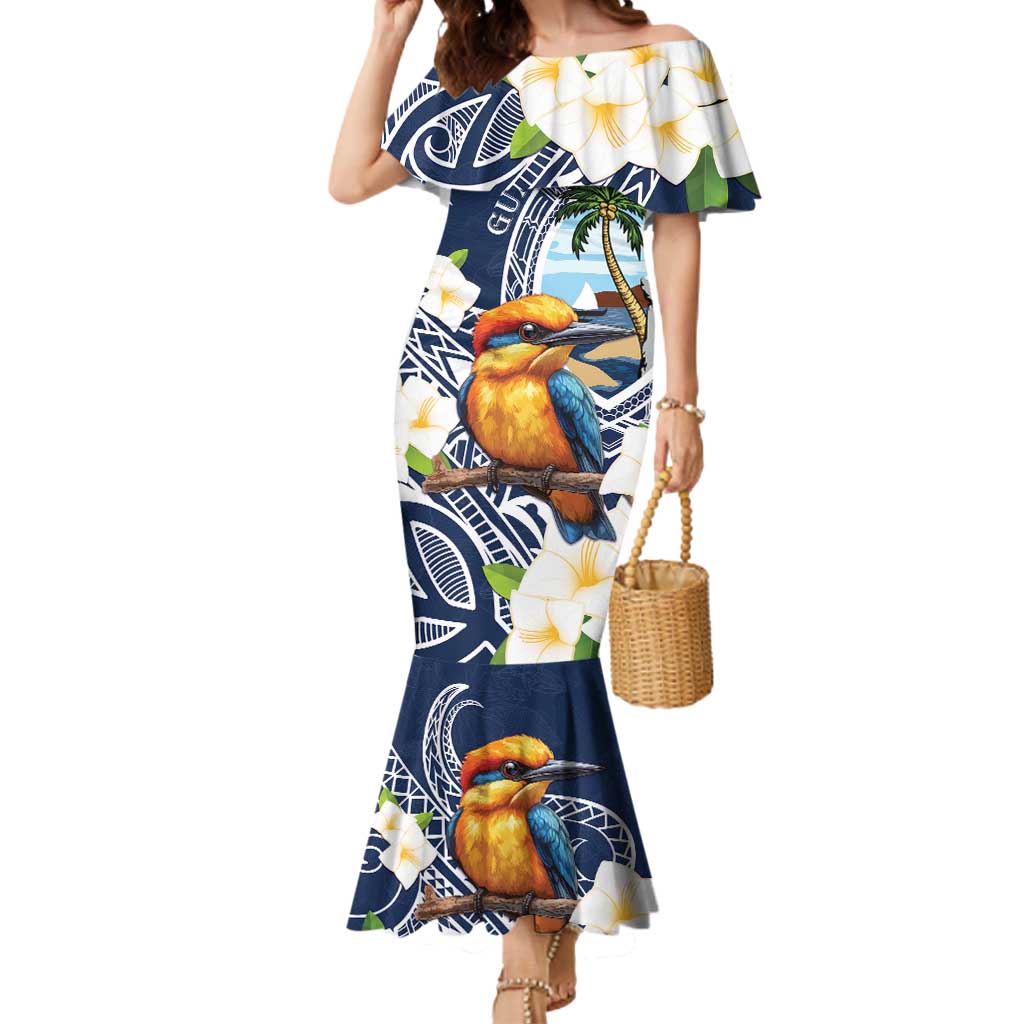 Hafa Adai Guam Mermaid Dress Sihek Guam Kingfisher with Guasali