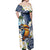 Hafa Adai Guam Off Shoulder Maxi Dress Sihek Guam Kingfisher with Guasali