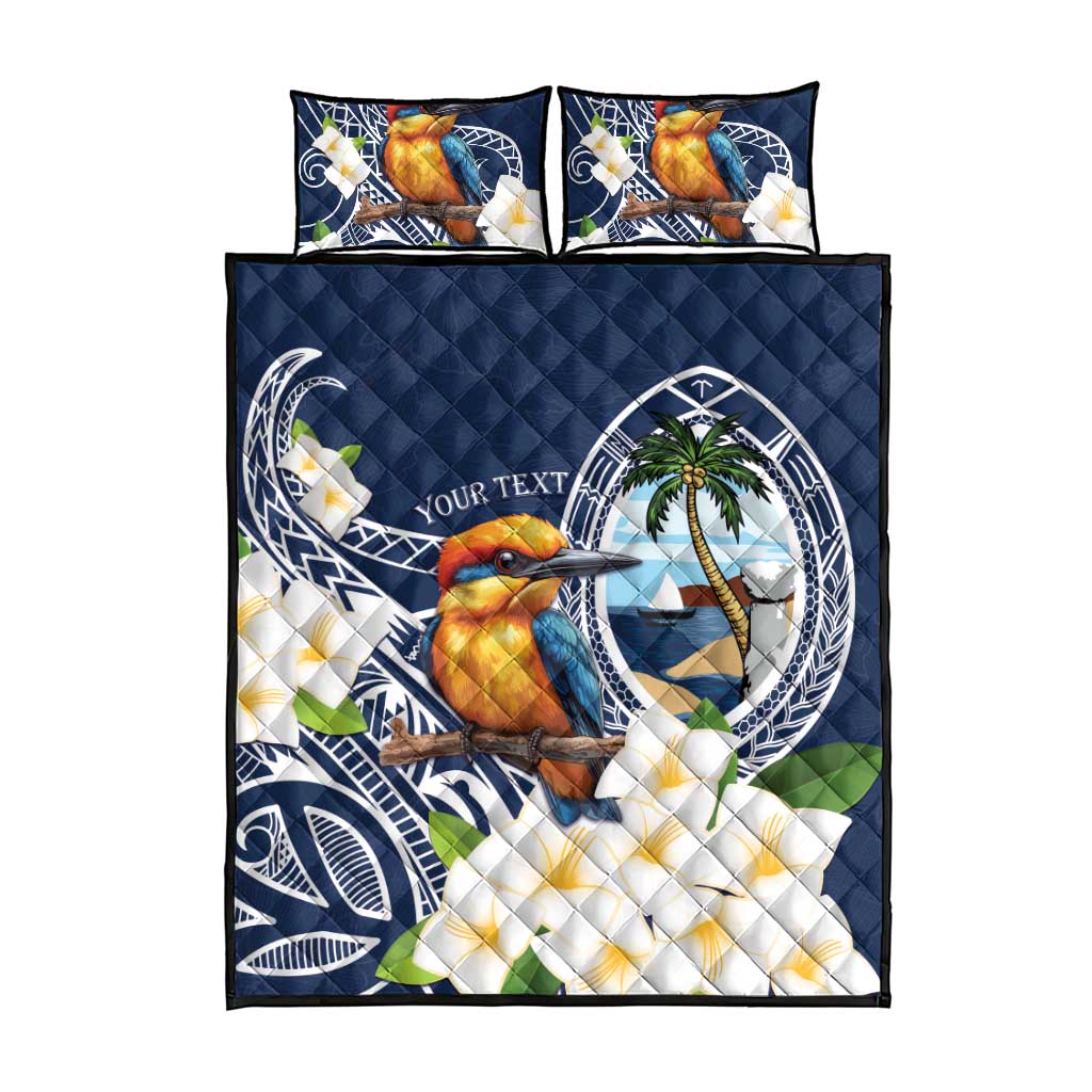 Hafa Adai Guam Quilt Bed Set Sihek Guam Kingfisher with Guasali LT7 - Polynesian Pride