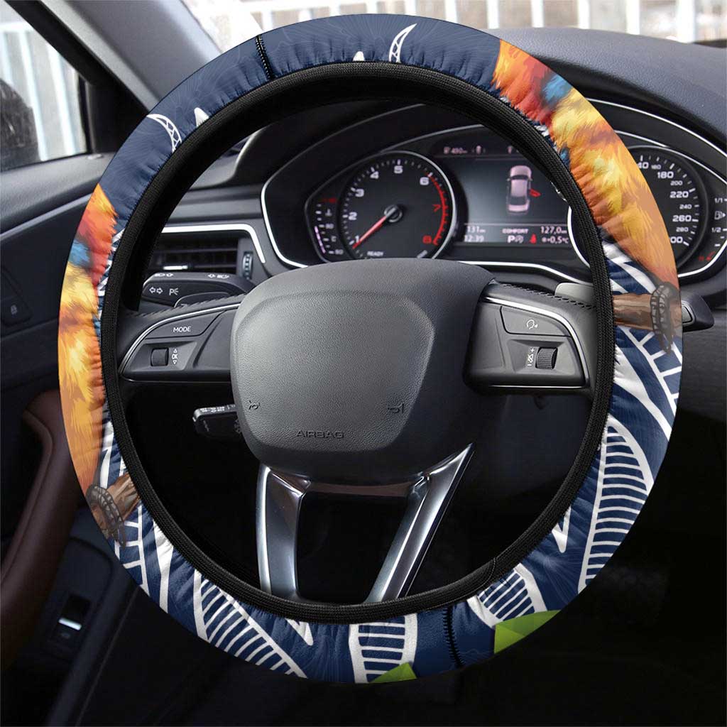 Hafa Adai Guam Steering Wheel Cover Sihek Guam Kingfisher with Guasali LT7 - Polynesian Pride