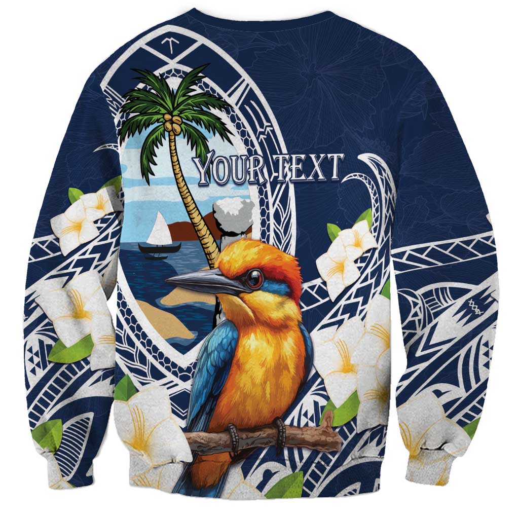Hafa Adai Guam Sweatshirt Sihek Guam Kingfisher with Guasali LT7 - Polynesian Pride