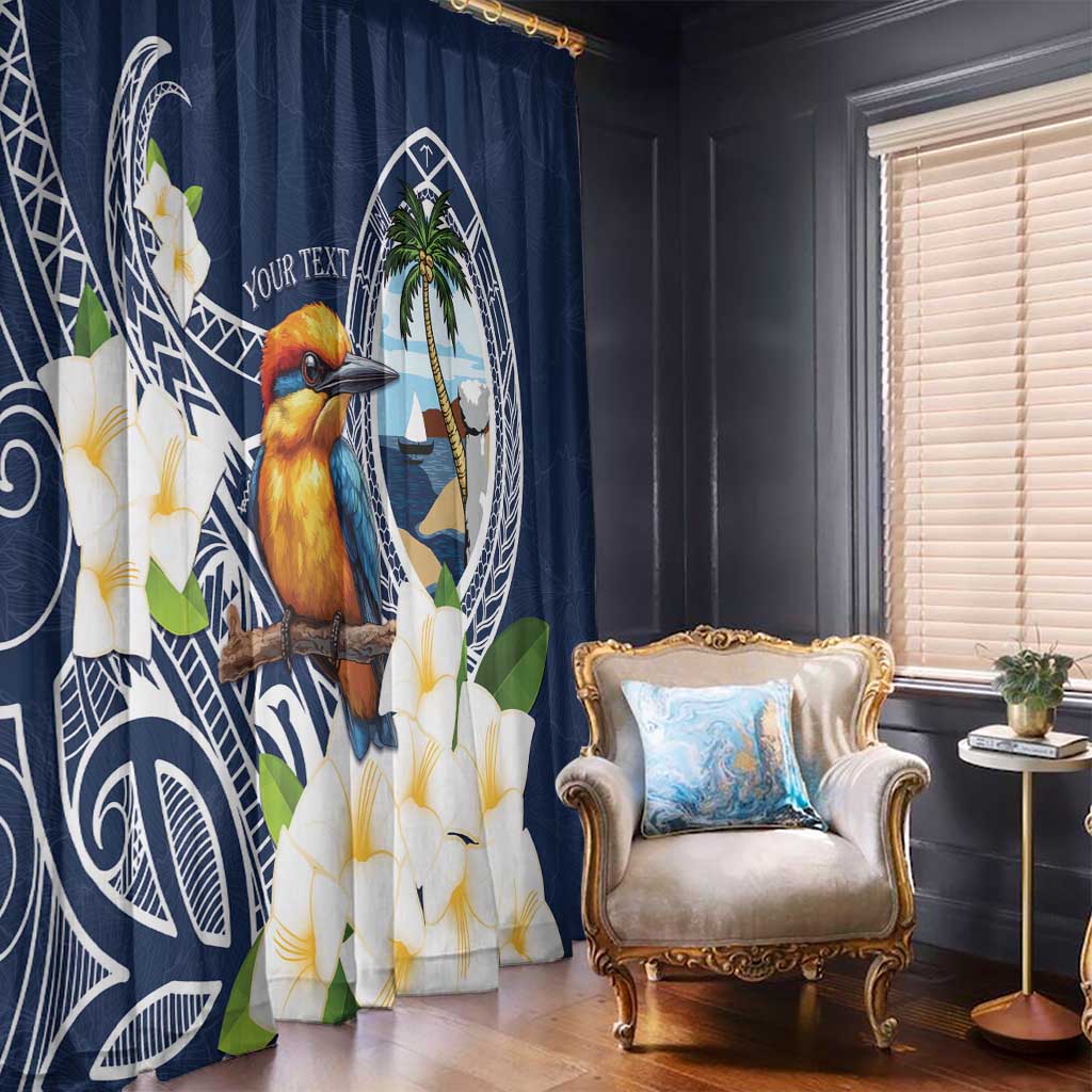 Hafa Adai Guam Window Curtain Sihek Guam Kingfisher with Guasali LT7 - Polynesian Pride