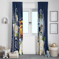 Hafa Adai Guam Window Curtain Sihek Guam Kingfisher with Guasali LT7 - Polynesian Pride