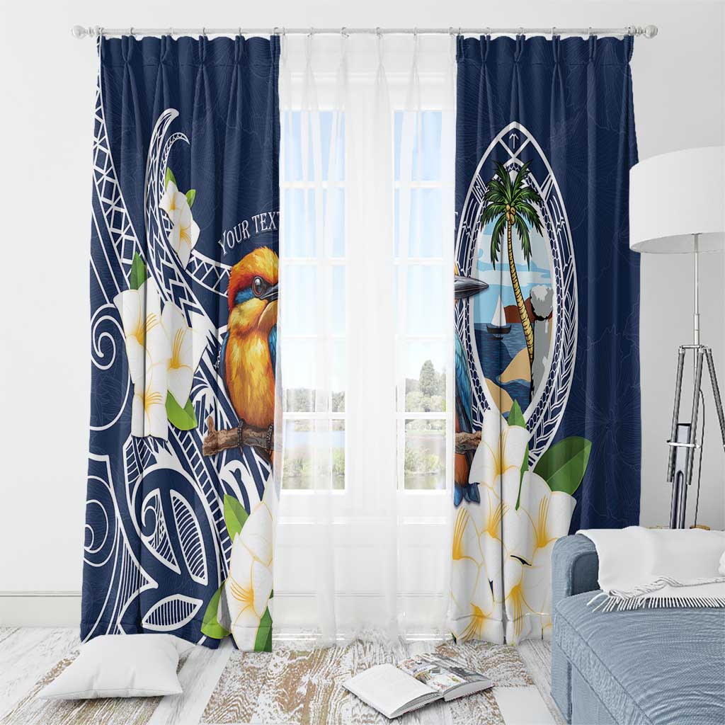 Hafa Adai Guam Window Curtain Sihek Guam Kingfisher with Guasali LT7 - Polynesian Pride