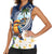 Hafa Adai Guam Women Sleeveless Polo Shirt Sihek Guam Kingfisher with Guasali