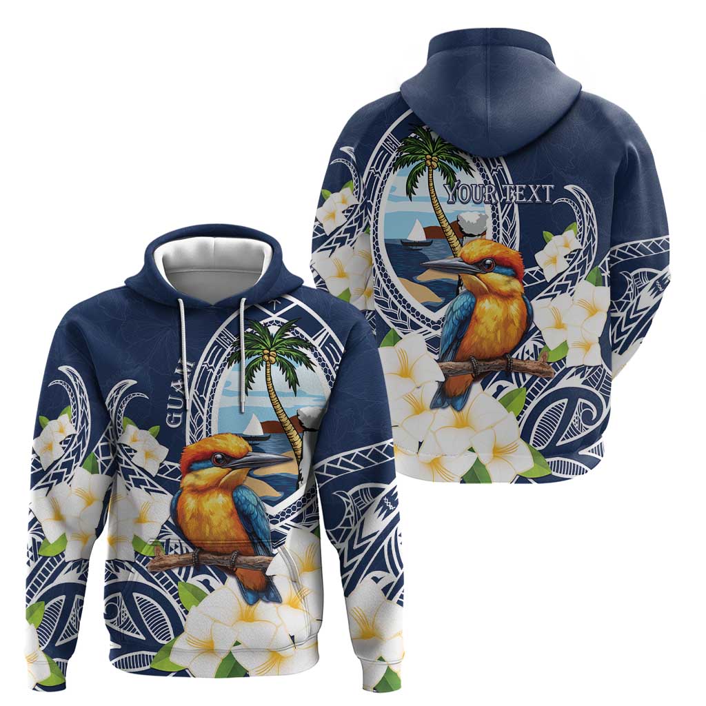 Hafa Adai Guam Zip Hoodie Sihek Guam Kingfisher with Guasali