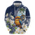 Hafa Adai Guam Zip Hoodie Sihek Guam Kingfisher with Guasali