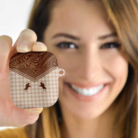 Aloha Hawaii Cowboys Paniolo AirPods Case Beige Palaka - Polynesian Pride
