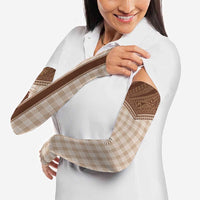 Aloha Hawaii Cowboys Paniolo Arm Sleeves Beige Palaka - Polynesian Pride