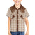 Aloha Hawaii Cowboys Paniolo Family Matching Long Sleeve Bodycon Dress and Hawaiian Shirt Beige Palaka - Polynesian Pride